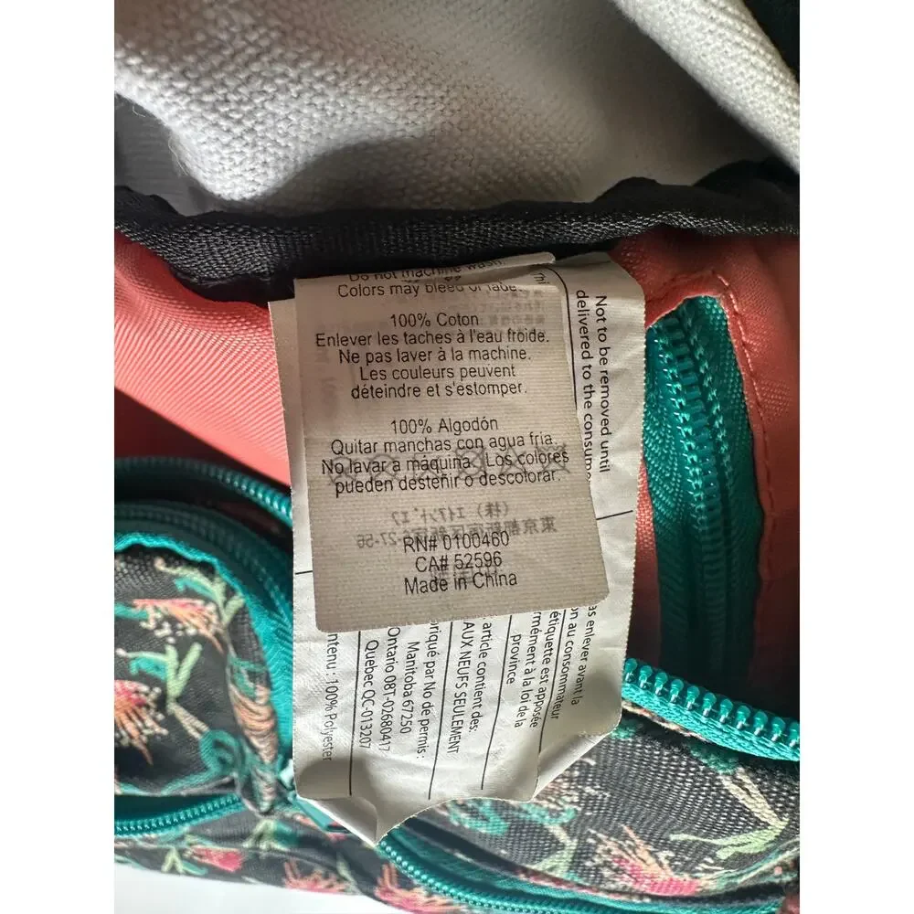 Kavu Rope Sling Bag Sparklers Print Ropalooza Black Red Teal Canvas Backpack